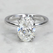2.50 CT Oval Cut Lab Grown Diamond Solitaire Engagement Ring Mapple Gems